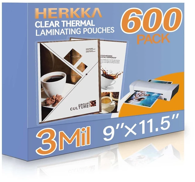 Main image of 600 Pack Laminating Sheets, Holds 8.5 x 11 Inch Sheets, 3 Mil Clear Thermal Laminating Pouches 9 x 11.5 Inch Lamination Sheet Paper for Laminator, Round Corner Letter Size