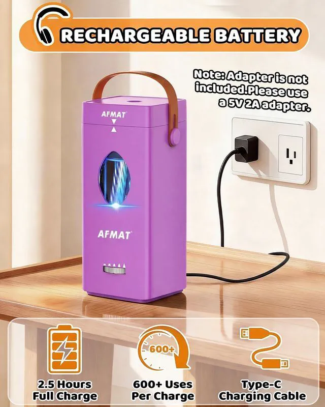 Alt view image 6 of 7 - Electric Pencil Sharpener, Fully Automatic Pencil Sharpener for 6-12mm No.2/Jumbo Pencils, Auto in & Out, 5 Sharpness Modes, Rechargeable Heavy Duty Sharpeners for Classroom/Home/Office PSC7