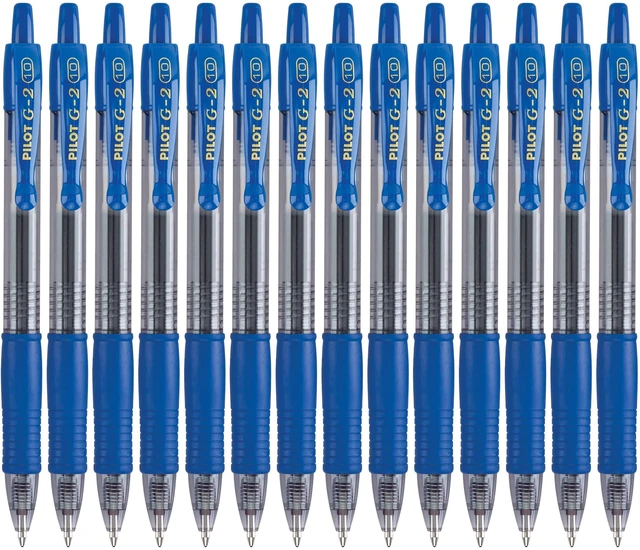 Main image of G2 Premium Gel Roller Pens, Blue Ink Pens Bold Point, Pack of 14