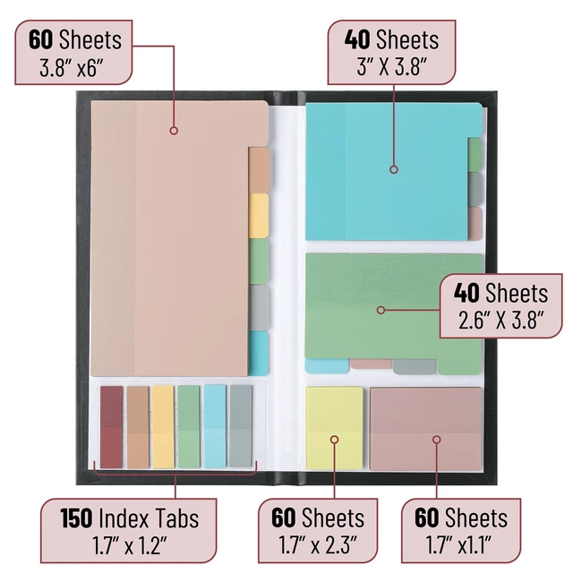Alt view image 3 of 7 - Transparent Sticky Notes Set, 820 Pack