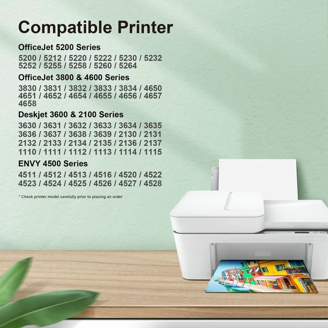 Alt view image 2 of 7 - 63XL Ink Cartridge Combo Pack Replacement for HP Ink 63 Black and Color 63XL 63 Ink Cartridges for HP Printers Work for OfficeJet 3830 4650 5255 3833 DeskJet 1112 3630 3634 Envy 4510 4520 (2 Pack)