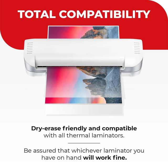 Alt view image 5 of 7 - 5 Mil Thermal Laminating Sheets Pouches 75ct for Laminator Thermal Laminating Pouches for Photo, Card, Notecard Sizes, for Office and School Supplies, Fits all Laminator Machine