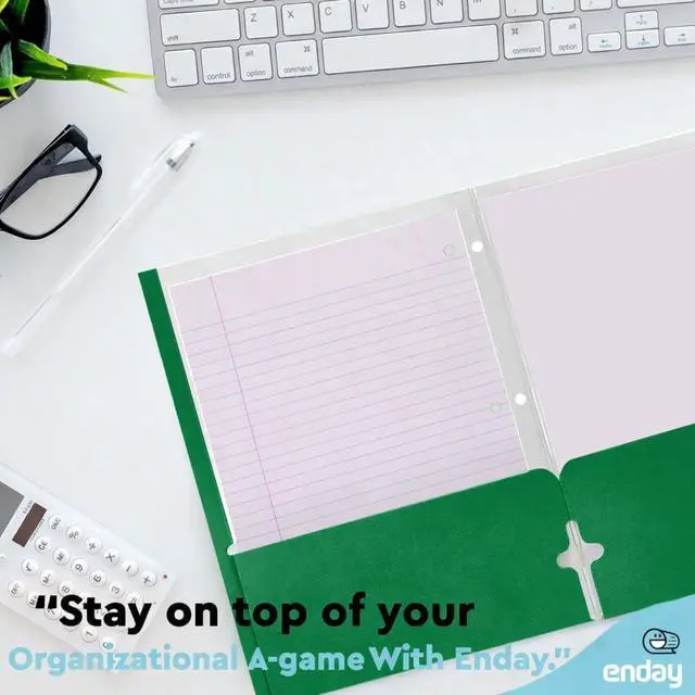 Alt view image 7 of 7 - Folders with Pockets (100 Pack), Green 2 Pocket Folder Bulk, Two Pockets File for Letter Size Sheets, Bulk Paper Folders with Pockets Also Available in Blue, Black, Red, 100 Pack - By