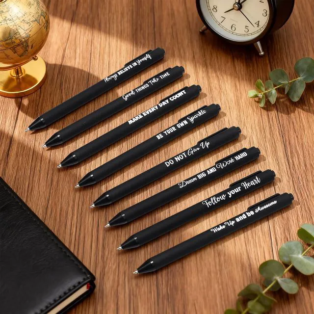 Alt view image 2 of 6 - 80 Pcs Motivational Pens Christian Ballpoint Pens Inspirational Quotes Writing Tool Small Retractable Tiny Black Ink Religious Gifts for Women Men Office School(Black)