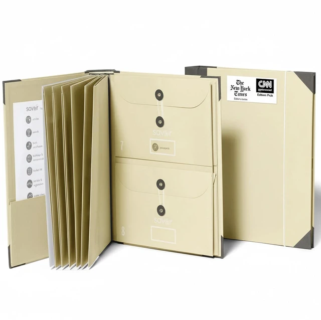Main image of The Folio® Important Document Organizer by | Binder with Guided Labels, Acid-Free File Folder Organizer with 10 Pockets, Document Holder for Home Records, Legal and Medical Papers (Slate)