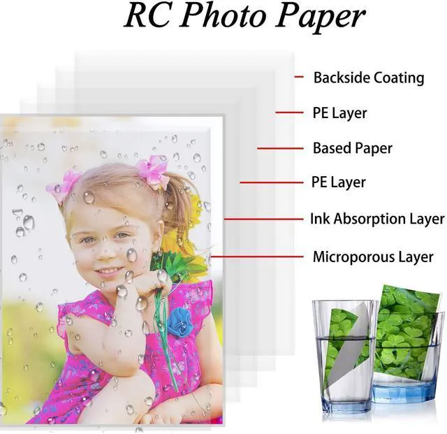 Alt view image 7 of 7 - Photo Paper Resin Coated 13x19 In Satin Photo Printer Paper 72lb for Inkjet Printer Water-Resistant Semi Gloss 50 Sheets
