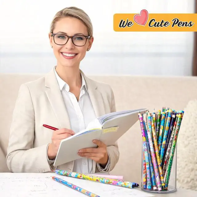 Alt view image 6 of 7 - 500 Pcs Happy Birthday Pencils for Student Bulk, 10 Assorted Styles Colorful Pencils with Top Erasers for Teacher Rewards, Classroom Prizes, Birthday Party Favors Gifts