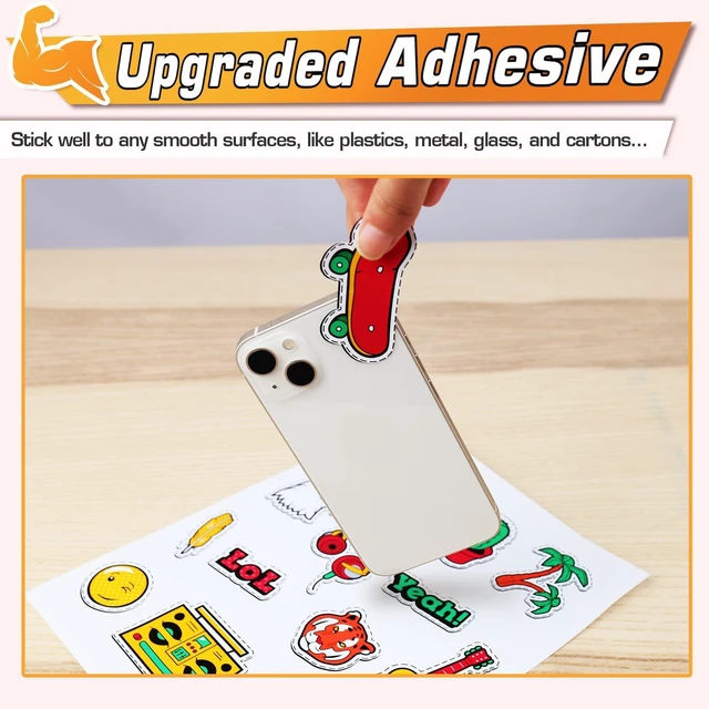 Alt view image 3 of 7 - Printable Glossy Sticker Paper for Inkjet Printer, 120 Sheets White, 8.5x11 Inch Self-Adhesive Photo Sticker Printer Paper for Crafts