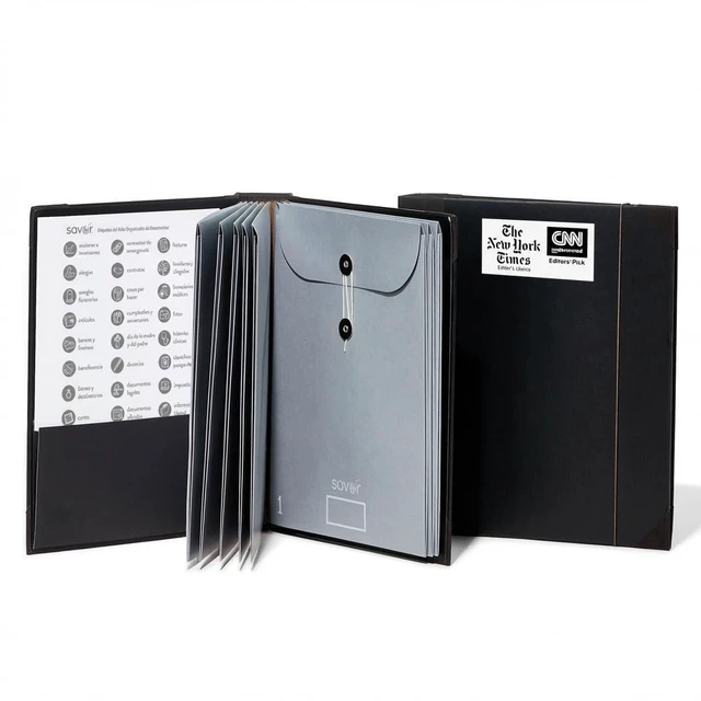 Main image of Edición Actualizada 2025 El Folio® Organizador de Documentos en Español| 17 millones de me Gusta en TikTok | Carpeta de Emergencia para Acta de Nacimiento, Tarjeta de Seguro Social, Pasaporte