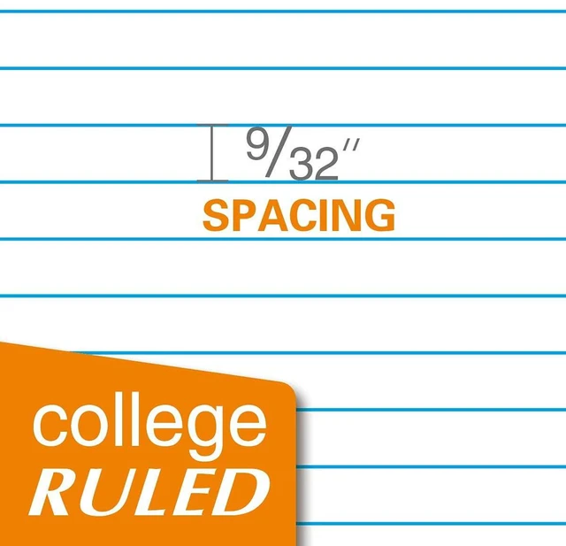 Alt view image 3 of 6 - Loose Leaf Paper Filler Paper 8x10.5 inches, College Ruled, 3-Hole Punched for 3-Ring Binder, 150 Sheets/Pack (3 Pack) F15001C