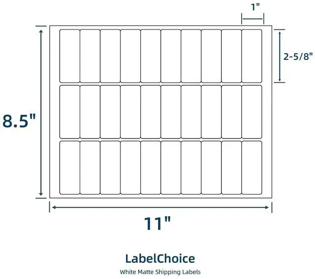 Alt view image 2 of 6 - 500 Sheets 15000 Pcs 30 Up Labels 1" x2-5/8 Shipping Address Labels for Laser & Inkjet Printers, Mailing Labels 30 per Sheet Return Address Stickers, 30 per Page on US Letter