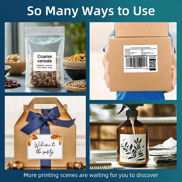 Alt view image 6 of 7 - 500 Sheets 3000 Pcs 3-1/3 x 4 6 Up Shipping Address Labels for Laser & Inkjet Printers, 3-1/3" x 4" 6 per Sheet Shipping Mailing Stickers, 6 Labels per Page