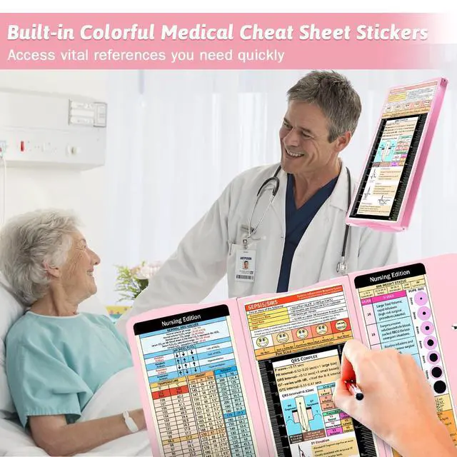 Alt view image 3 of 7 - Nursing Clipboard Foldable Clipboard Medical: Edition Cheat Sheets Aluminum 3 Layers Foldable Clipboards Nursing Pocket Size Profile Clip Nurse Clipboards Notepad for Nurses Students and Doctors