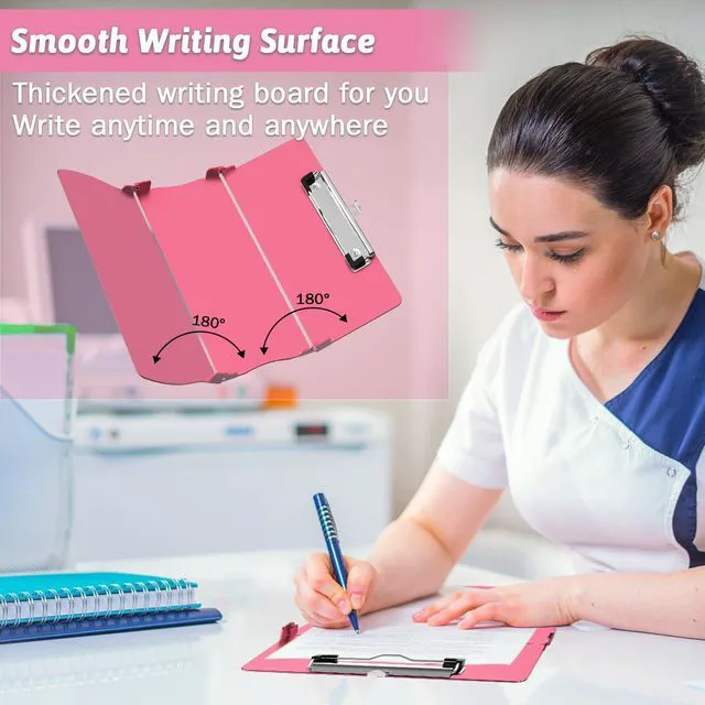Alt view image 5 of 7 - Nursing Clipboard Foldable Clipboard Medical: Edition Cheat Sheets Aluminum 3 Layers Foldable Clipboards Nursing Pocket Size Profile Clip Nurse Clipboards Notepad for Nurses Students and Doctors