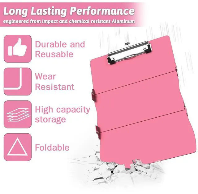 Alt view image 6 of 7 - Nursing Clipboard Foldable Clipboard Medical: Edition Cheat Sheets Aluminum 3 Layers Foldable Clipboards Nursing Pocket Size Profile Clip Nurse Clipboards Notepad for Nurses Students and Doctors