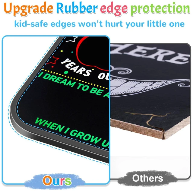 Alt view image 5 of 7 - 2 Packs First and Last Day of School Board Signs with 6 Colorful Liquid Chalk Markers - 12" X 10" Double-Sided - Back to School Supplies for Kindergarten Preschool
