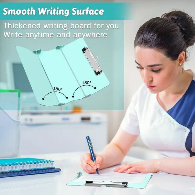 Alt view image 5 of 7 - Nursing Clipboard Foldable Clipboard Medical: Edition Cheat Sheets Aluminum 3 Layers Foldable Clipboards Nursing Pocket Size Profile Clip Nurse Clipboards Notepad for Nurses Students and Doctors