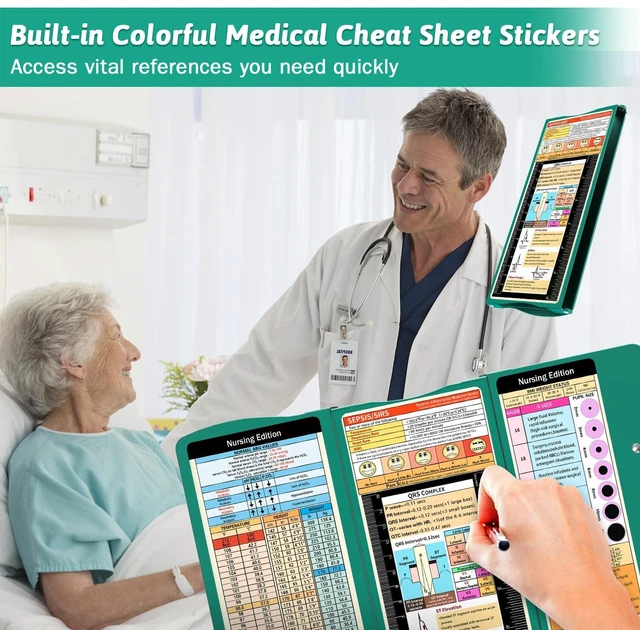 Alt view image 3 of 7 - Nursing Clipboard Foldable Clipboard Medical: Edition Cheat Sheets Aluminum 3 Layers Foldable Clipboards Nursing Pocket Size Profile Clip Nurse Clipboards Notepad for Nurses Students and Doctors