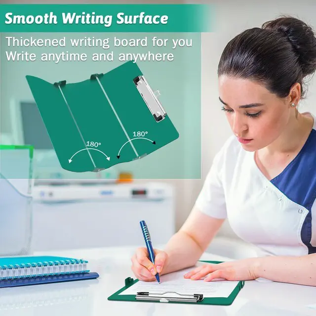 Alt view image 5 of 7 - Nursing Clipboard Foldable Clipboard Medical: Edition Cheat Sheets Aluminum 3 Layers Foldable Clipboards Nursing Pocket Size Profile Clip Nurse Clipboards Notepad for Nurses Students and Doctors