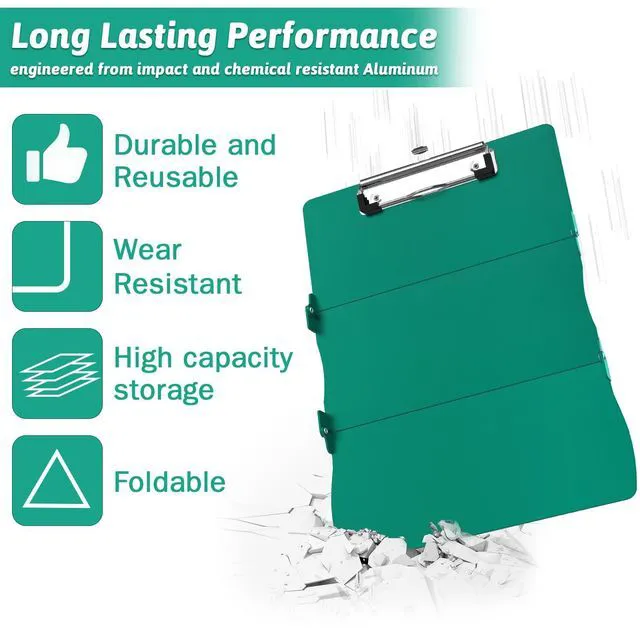 Alt view image 6 of 7 - Nursing Clipboard Foldable Clipboard Medical: Edition Cheat Sheets Aluminum 3 Layers Foldable Clipboards Nursing Pocket Size Profile Clip Nurse Clipboards Notepad for Nurses Students and Doctors