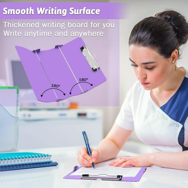 Alt view image 5 of 7 - Nursing Clipboard Foldable Clipboard Medical: Nurse Edition Cheat Sheets Aluminum 3 Layers Foldable Clipboards Nursing Pocket Size Profile Clip Nurse Clipboards Notepad for Nurses Students and Doctors