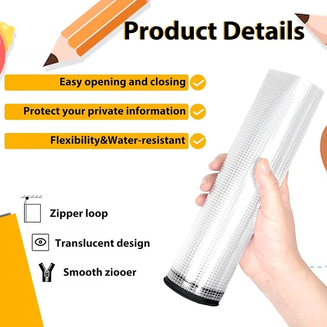 Alt view image 3 of 6 - 24pcs A4 Mesh Zipper Pouch File Bags, 12pcs Large A3 and 12pcs Letter A4,Black Reusable Zipper Bags for Organizing Storage, Waterproof Puzzle Bag, Board Game Storage and School Office Supplies