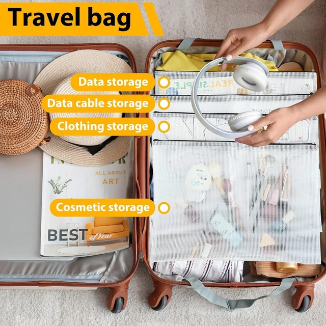 Alt view image 5 of 6 - 24pcs A4 Mesh Zipper Pouch File Bags, 12pcs Large A3 and 12pcs Letter A4,Black Reusable Zipper Bags for Organizing Storage, Waterproof Puzzle Bag, Board Game Storage and School Office Supplies