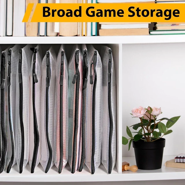 Alt view image 4 of 6 - 24pcs A4 Mesh Zipper Pouch File Bags, 12pcs Large A3 and 12pcs Letter A4,Black Reusable Zipper Bags for Organizing Storage, Waterproof Puzzle Bag, Board Game Storage and School Office Supplies