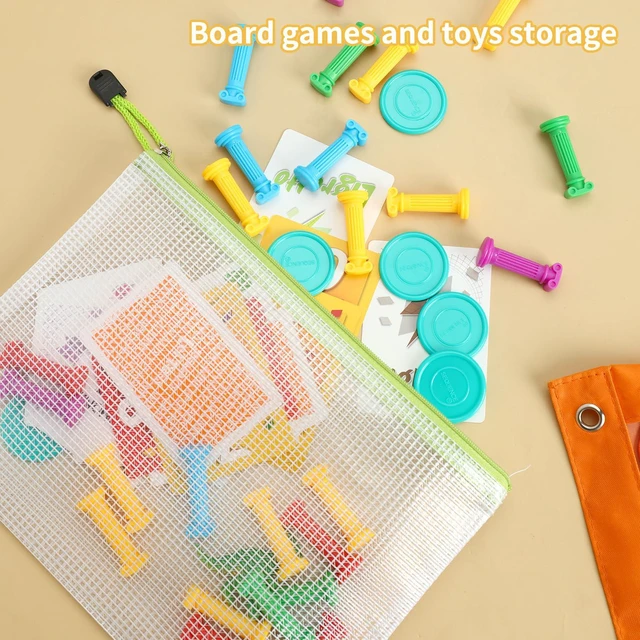 Alt view image 7 of 7 - 36pcs Pencil Pouch, Mesh Zipper Pouch Zipper Bags, 6x9 Inches Large Storage Bags for Organizing, 12 Colors Puzzle Bag Zipper File Bags for Office Supplies
