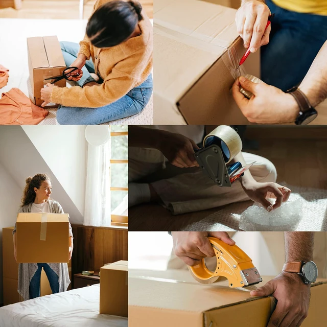 Alt view image 7 of 7 - 12 Rolls Clear Packing Tape, 1.88" x 55yds, Heavy Duty 2.2 mil Thick, Carton Sealing, Strong Adhesive Tape for Shipping Moving Boxes, Home and Office Use