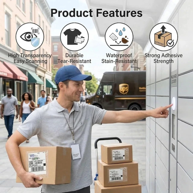 Alt view image 3 of 7 - 6" x 9" Clear Adhesive Top Loading Packing List Clear Shipping Pouches, Mailing/Shipping Label Envelopes (500 Pack)