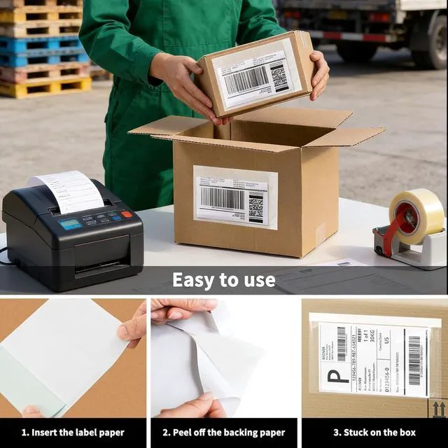 Alt view image 4 of 7 - 6" x 9" Clear Adhesive Top Loading Packing List Clear Shipping Pouches, Mailing/Shipping Label Envelopes (500 Pack)