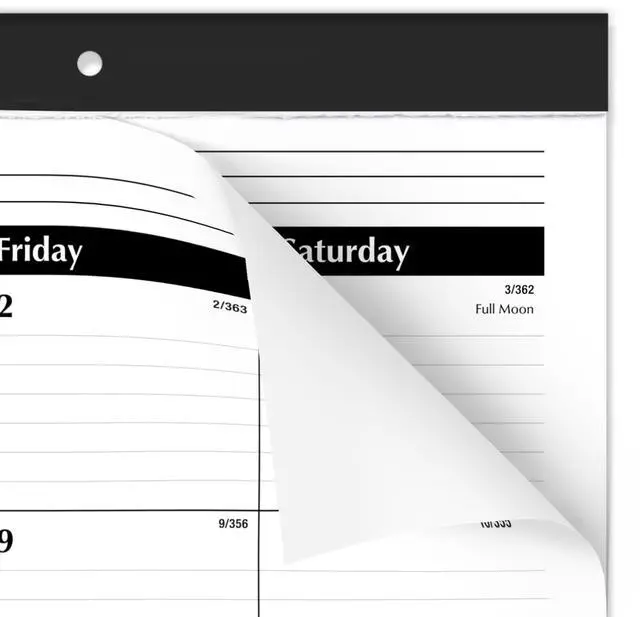 Alt view image 6 of 7 - 2026 Desk Calendar, Desk Pad, Monthly, 21-3/4" x 17", Large, Ruled Blocks, 3 Pack (AZSK240026), White