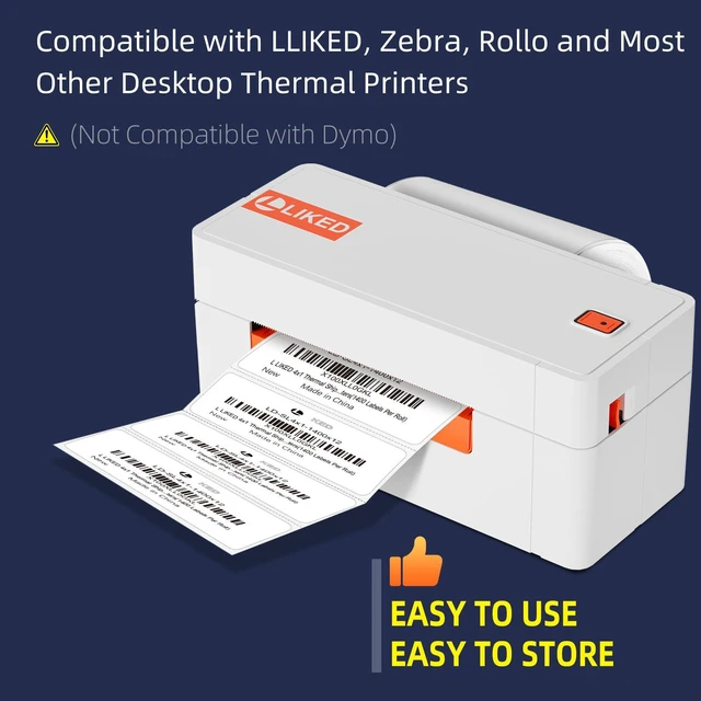 Alt view image 7 of 7 - 4"x1" Thermal Labels, 16800 Strong Adhesive Shipping Labels 12 rolls, 1400 labels/Roll, Block Old Information, BPA Free, Perforated, Compatible with Most Printers