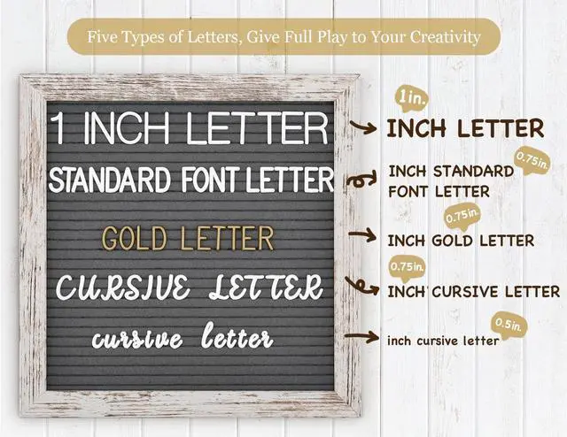 Alt view image 3 of 6 - Changeable Felt Letter Board with Letters, Pre Cut & Sorted 725 Letters, First Day of School Board, Baby Announcement Sign, 10x10 Inch Message Board, Pregnancy Announcement Classroom Decor Sign Board