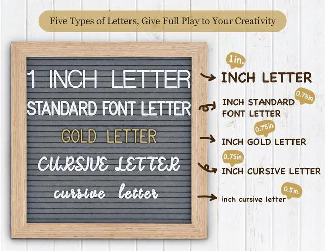 Alt view image 3 of 6 - Grey Changeable Felt Letter Board, 10x10 Inch, 725 Pre-Cut & Sorted Letters, First Day of School, Classroom Decor, Message Sign