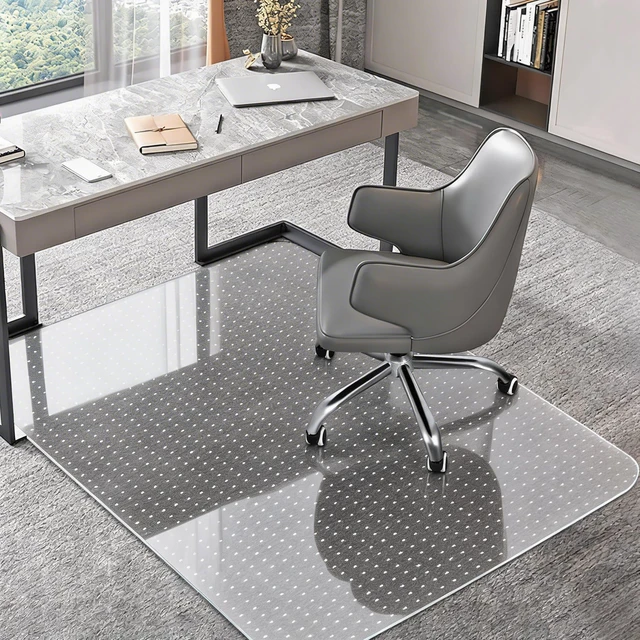 Main image of Office Chair Mat for Carpets, Clear Computer Desk Chair Mat for Low Carpeted Floors, Thick and Sturdy Carpet Protector, Easy Glide and Flat Without Curling (30" x 48" Rectangle)