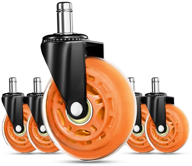 Main image of Gaming Chair Wheels - Heavy-Duty Office Chair Wheels - Replacement Rubber Casters- Universal Fit 3 Inch Chair Casters, Noise Free, Fits 98% Chair, for All Floor