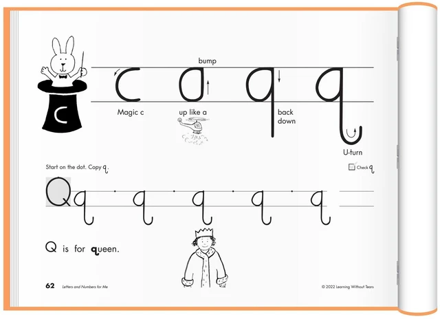 Alt view image 4 of 7 - Letters & Numbers for Me Workbook, Kindergarten Learn print handwriting with lessons that cover other language arts skills; for classroom, homeschool, tutoring, OT: 9781952970764