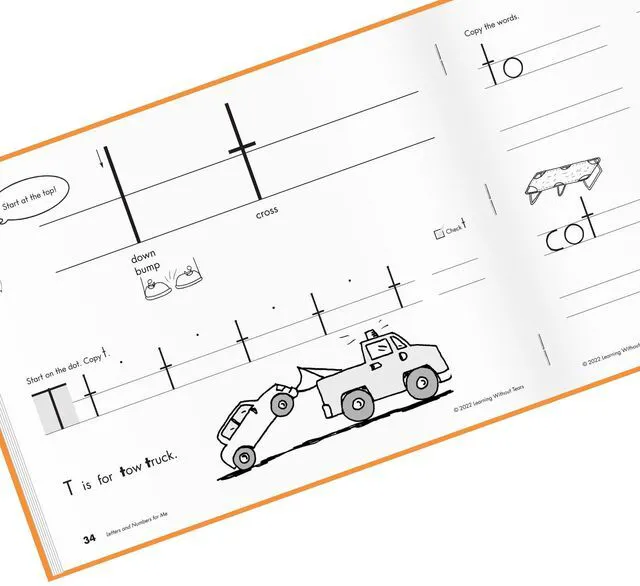 Alt view image 5 of 7 - Letters & Numbers for Me Workbook, Kindergarten Learn print handwriting with lessons that cover other language arts skills; for classroom, homeschool, tutoring, OT: 9781952970764