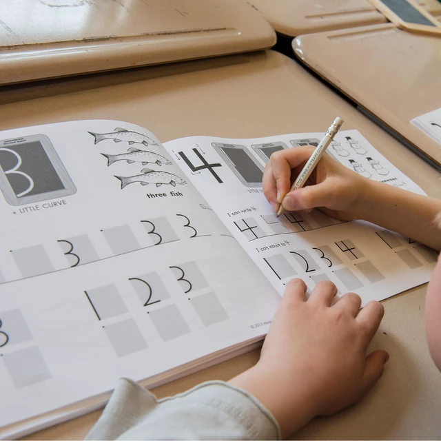 Alt view image 7 of 7 - Letters & Numbers for Me Workbook, Kindergarten Learn print handwriting with lessons that cover other language arts skills; for classroom, homeschool, tutoring, OT: 9781952970764