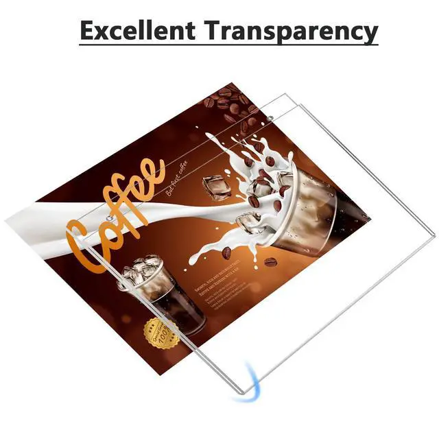 Alt view image 4 of 7 - Acrylic Wall Mount Sign Holder, 11 x 17 Landscape, 6 Pack Clear Acrylic Material, Easy Wall Installation with Included Screws and Pre-drilled Holes, Ideal for Posters, Notices, Signs