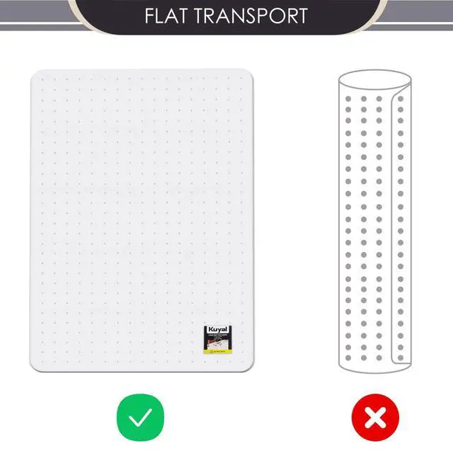 Alt view image 7 of 7 - Office Chair Mat for Carpet, Set of 2, Heavy Duty Computer Chair Mat 32''x55'', Under Desk Protector Carpeted Clear Floors Mat, Easy Chair Movement,Ship Flat