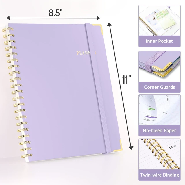 Alt view image 2 of 7 - Academic Planner 2026-2027, Weekly & Monthly Hardcover Planner A4 Calendar Planner July 2026-June 2027, 8.5" X 11" Daily Agenda, School Office Notebook Teacher Student Organizer, Navy Blue