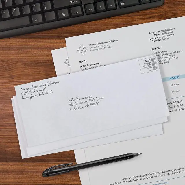 Alt view image 6 of 6 - Security Envelopes Letter Size, #10 Envelopes Self Seal, 1500 Twelve boxes of 125 in one case. Peel the Redi-Strip and press - no moisture, no licking; security tint, no window