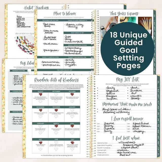 Alt view image 4 of 7 - HARDCOVER Planner 2026-2027 (8.5" x 11") Academic Year (July 2026 - July 2027) - 13 Months Task Goal Planner for Women - Monthly & Weekly Agenda Book - Butter Yellow Daisies