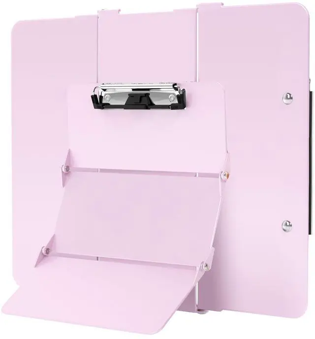 Main image of Nursing Clipboard Foldable Without Edition Cheat Charts, 3 Layers Aluminum, Nurse Board w/Low Profile Clip&Pen Clip Pocket, Baby Pink