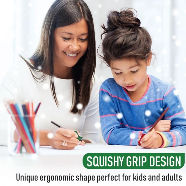 Alt view image 6 of 7 - Original Pencil Grippers 6 Pcs, Improves Kids Handwriting, Ergonomic Pen Holder for Righties & Lefties, Ideal for Kids, Toddlers, Adults, Writing Tool with Finger Cushion (Pack of 3)