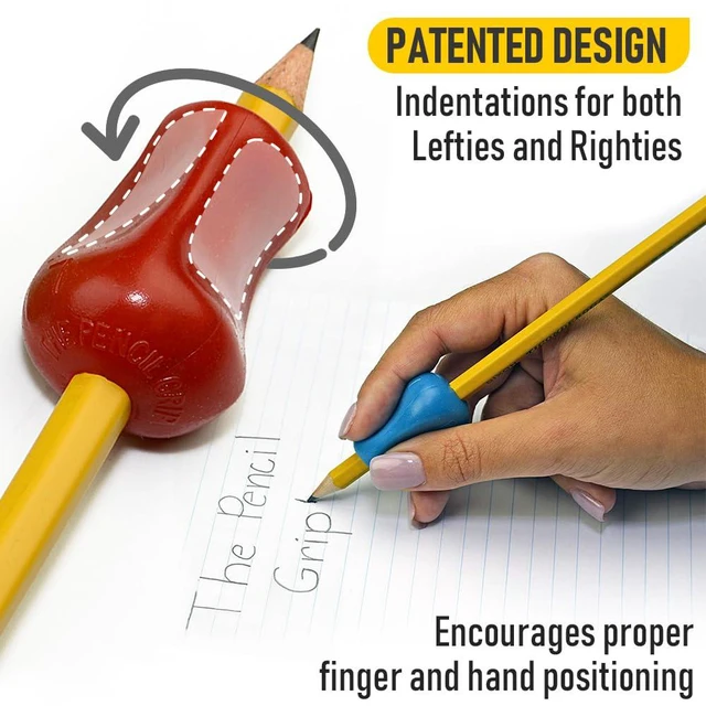 Alt view image 4 of 7 - Original Pencil Grippers 6 Pcs, Improves Kids Handwriting, Ergonomic Pen Holder for Righties & Lefties, Ideal for Kids, Toddlers, Adults, Writing Tool with Finger Cushion (Pack of 3)