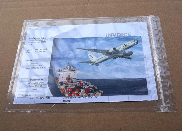 Alt view image 2 of 6 - Premium 6.7'' x 10'' Resealable Adhesive Shipping Label/documents Pouches (400 Pack)